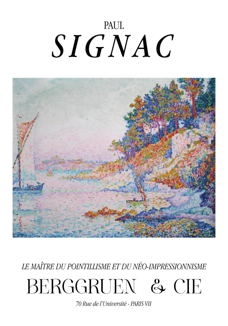 Paul Signac La Calanque Pointillisme Meester Berggruen canvas van NorwesClub
