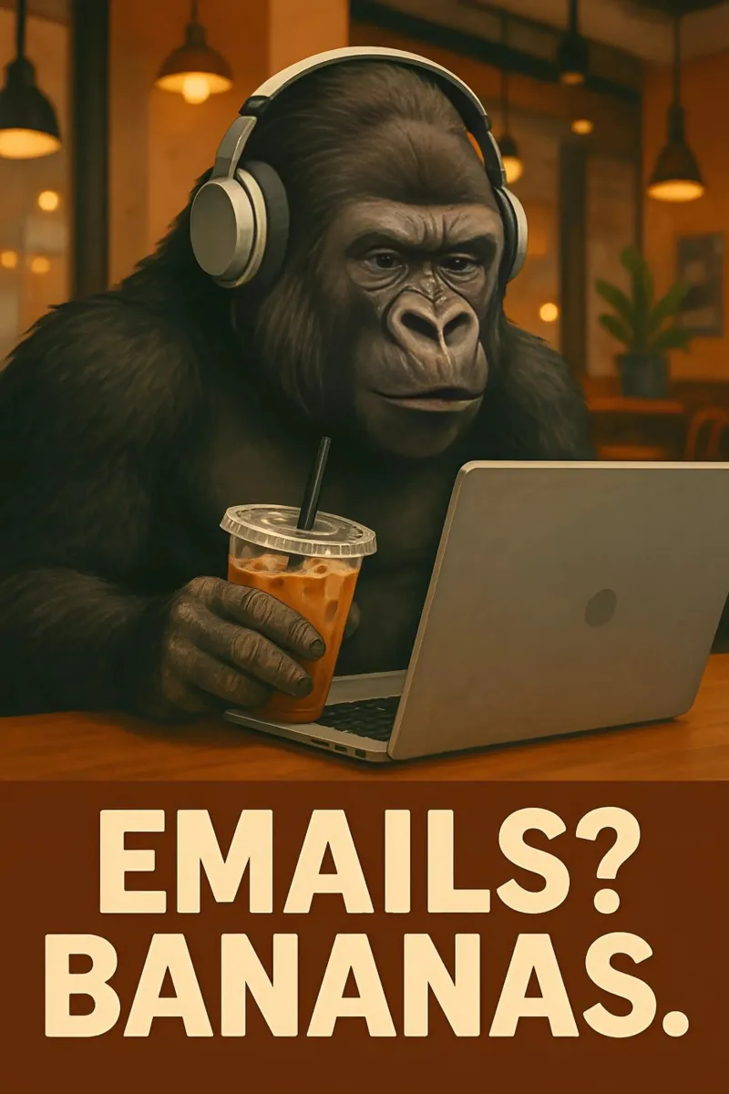 Funny Gorilla Meme pellicola backlit da Funny Humor Art