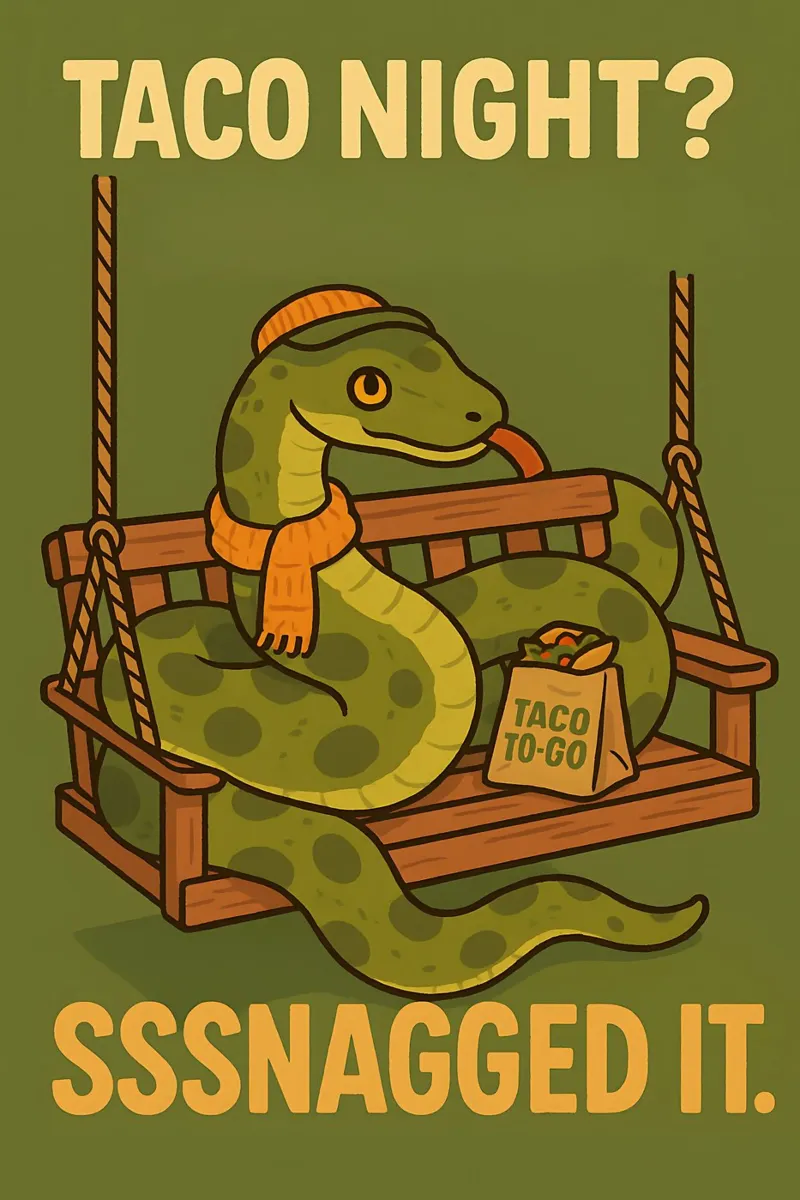Funny Snake Meme canvas with Floater frame by Funny Humor Art