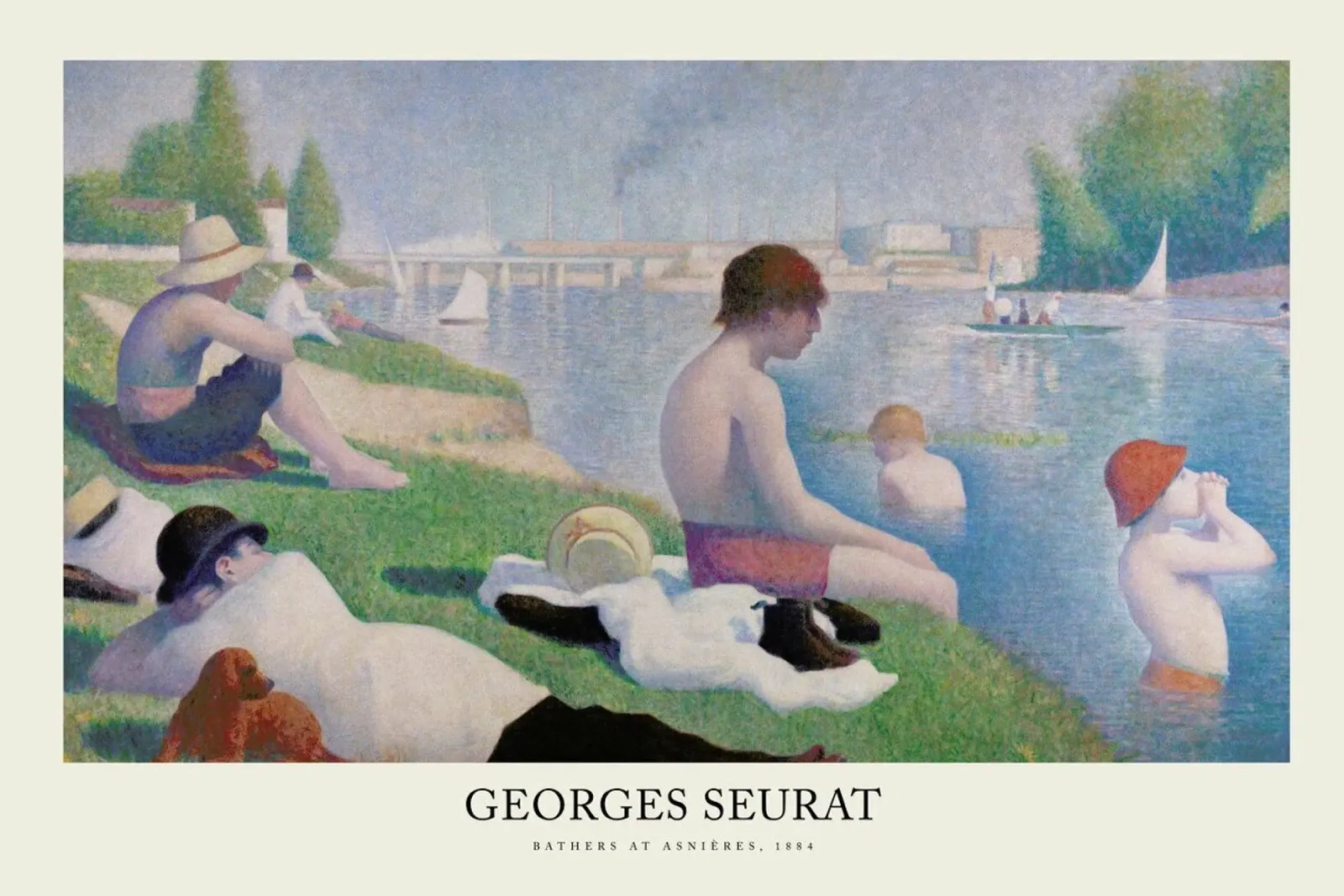 Seurat - Bathers at Asnières pellicola backlit da Vintage by JUNIQE
