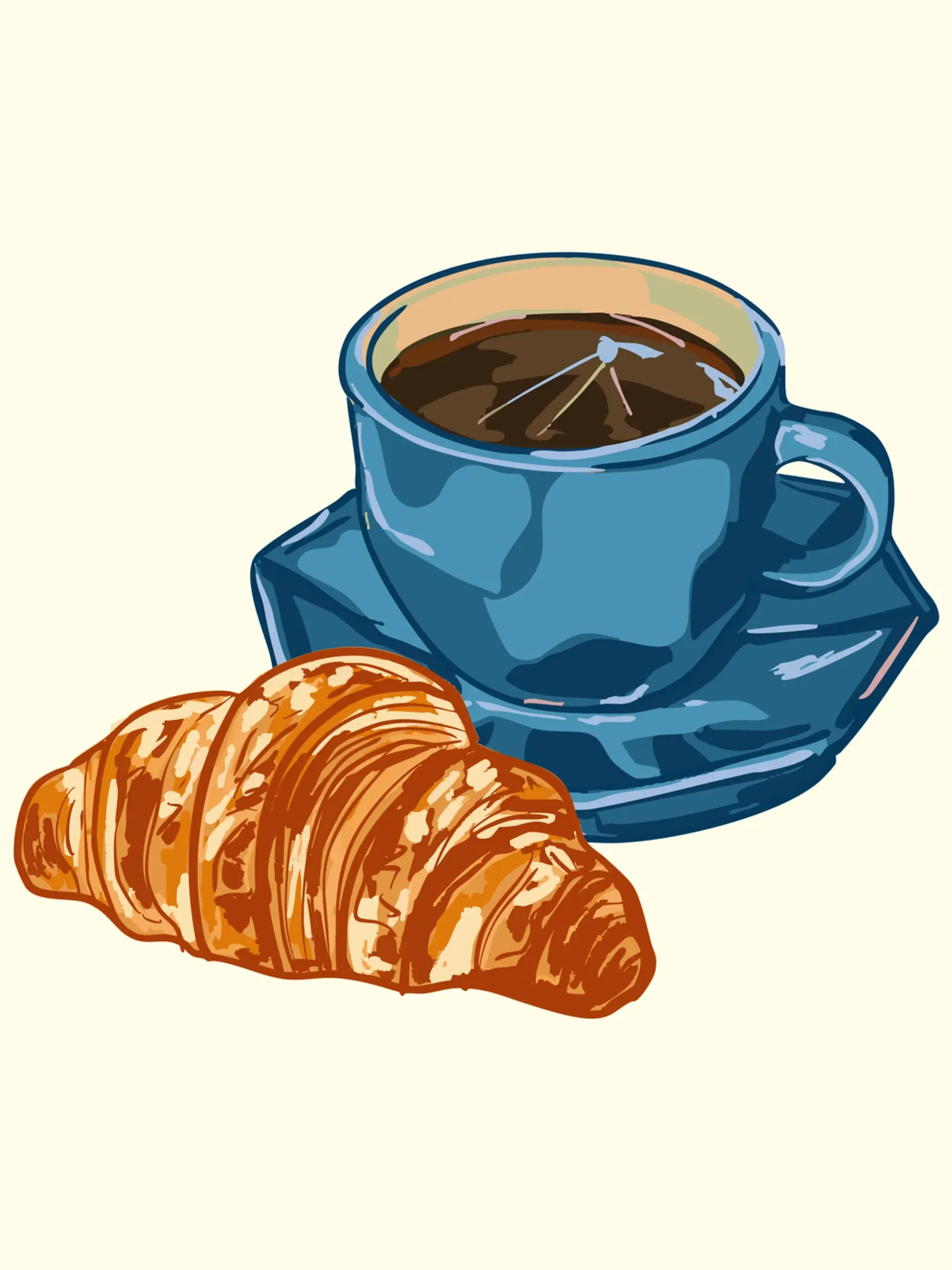 Caffè e croissant pellicola backlit da EDMPROJECT