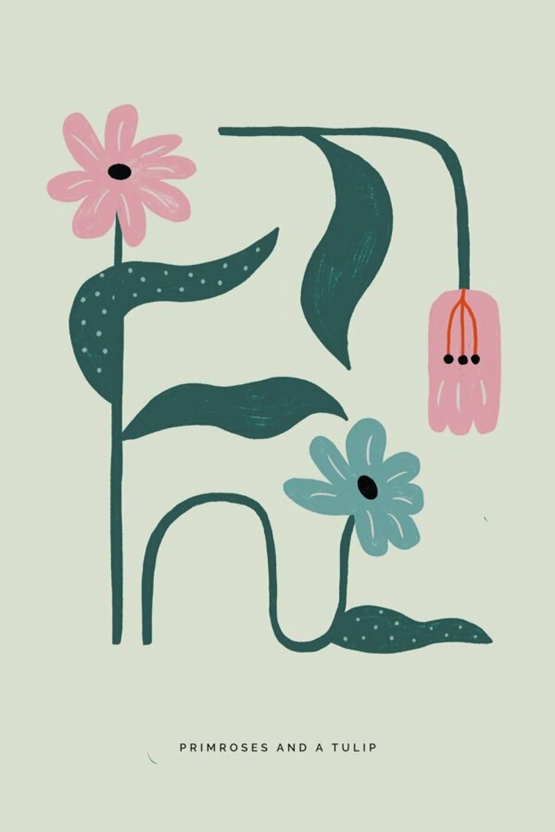 Primroses And A Tulip Poster von Studio One