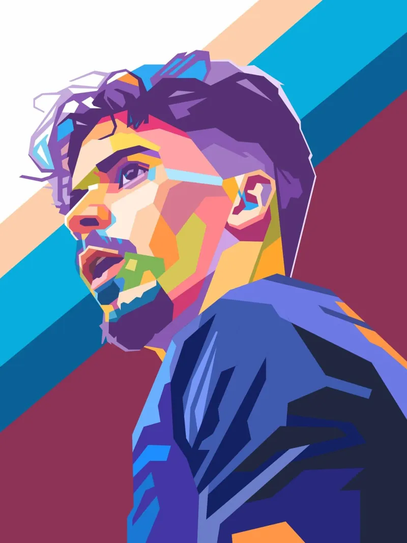 Vitinha pop art portrait canvas by Hantamrata