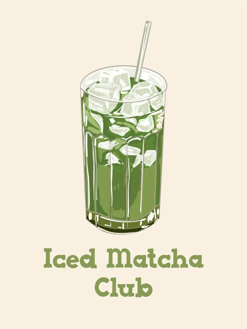 Club Matcha ghiacciato tela con Cornice a cassetta da EDMPROJECT