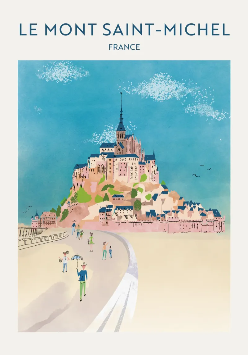 Le Mont Saint-Michel Francia tela con Cornice a cassetta da DYDesign