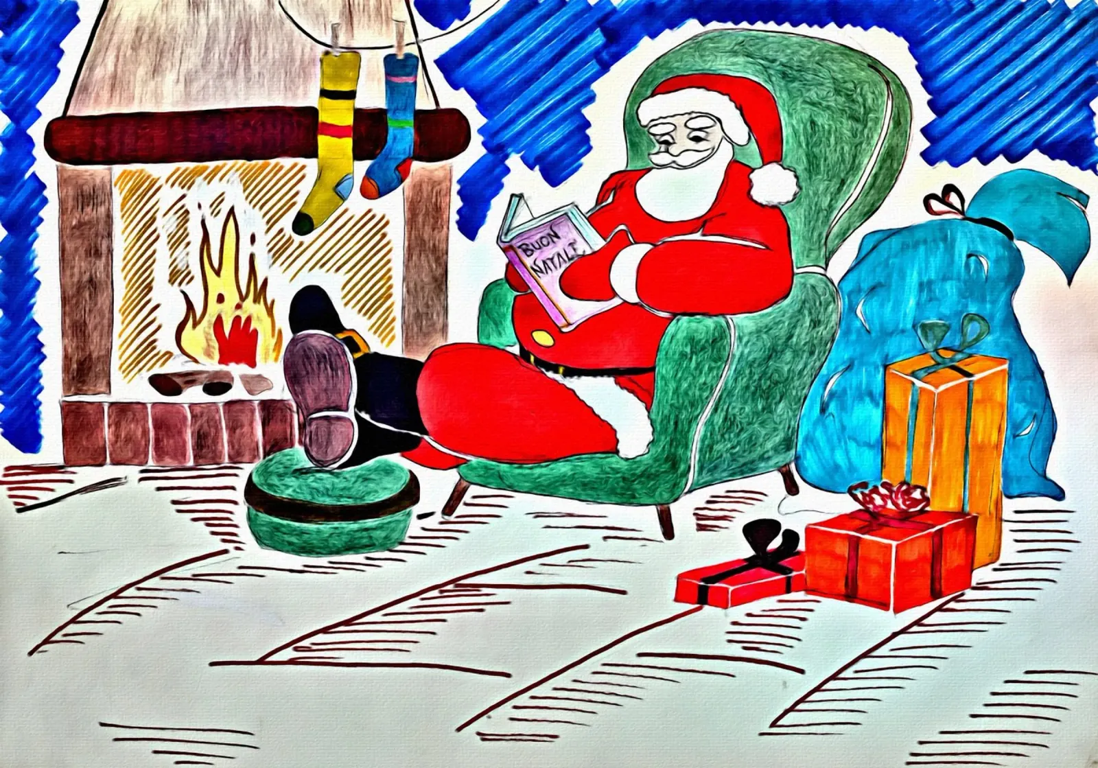 Feliz Navidad metacrilato de Massimo Frascogna