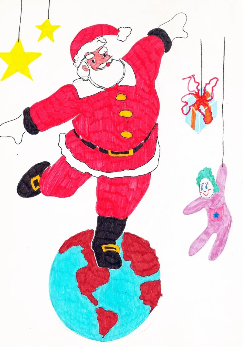 Kerst canvas met Baklijst van Massimo Frascogna