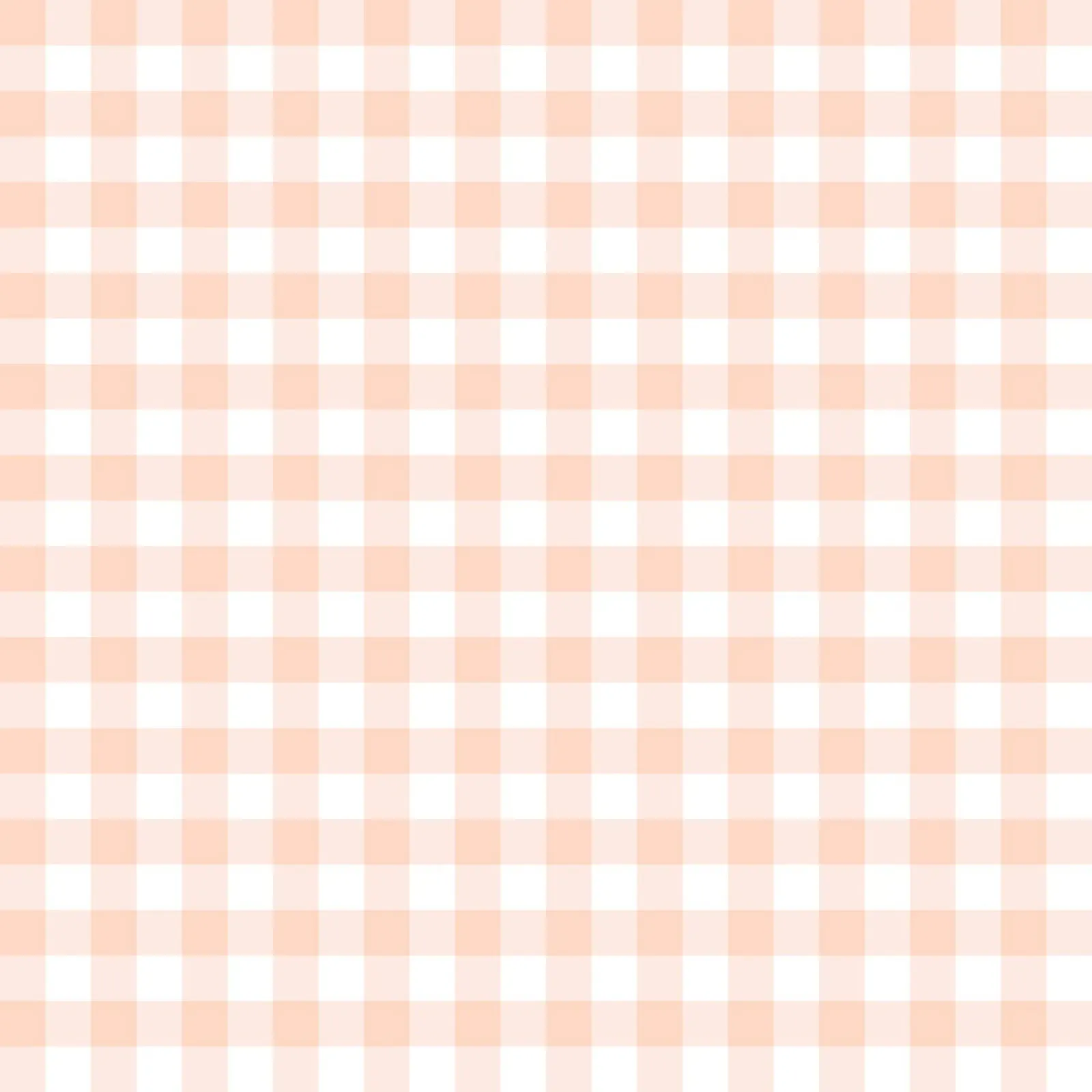 Pastell Apricot Gingham Poster mit Aluminium Rahmen von Happy Littles