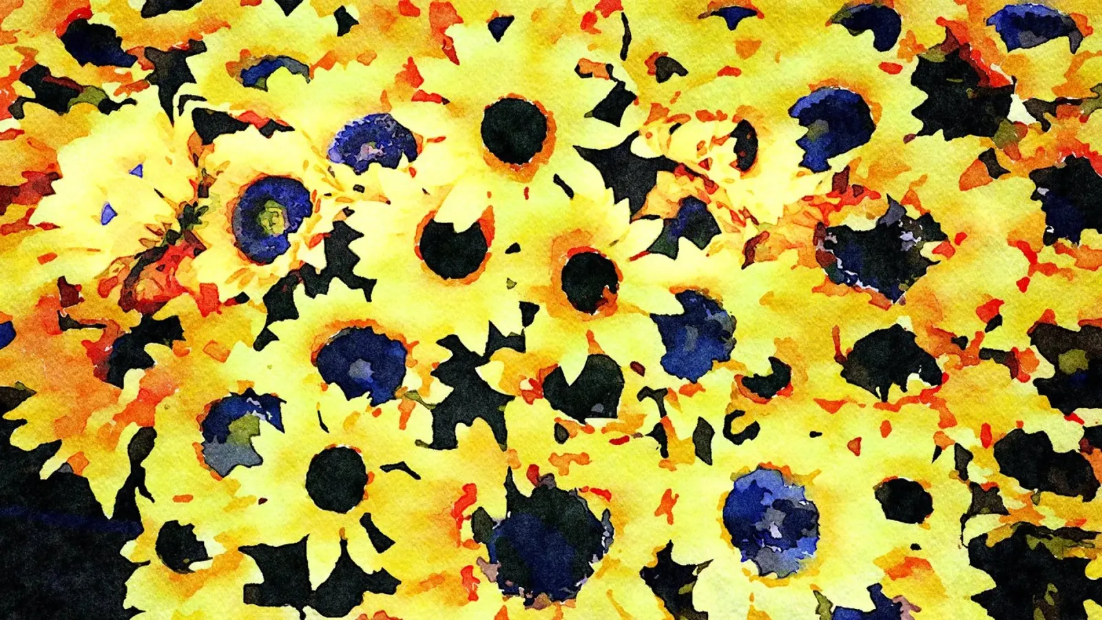 Sunflowers hahnemühle by Massimo Frascogna