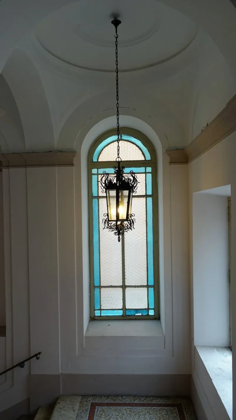 Lamp and window canvas by Massimo Frascogna