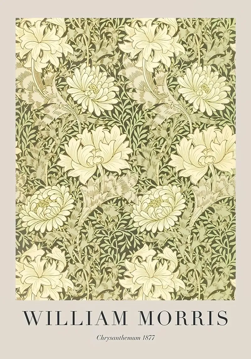 William Morris Chrysanthème 1877 hahnemühle de Kunzeworld