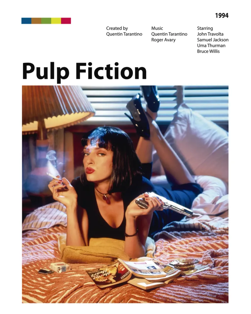 Pulp Fiction pellicola backlit da The Movie Wall