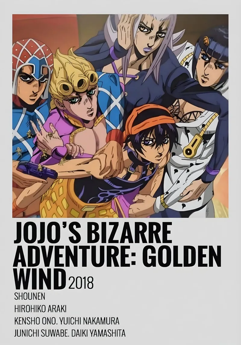 JOJO'S BIZARRE ADVENTURE GOLDEN WIND 2018 pellicola backlit da Totoya