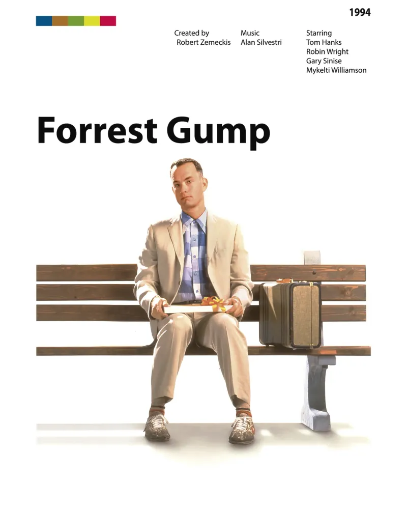 Forrest Gump pellicola backlit da The Movie Wall