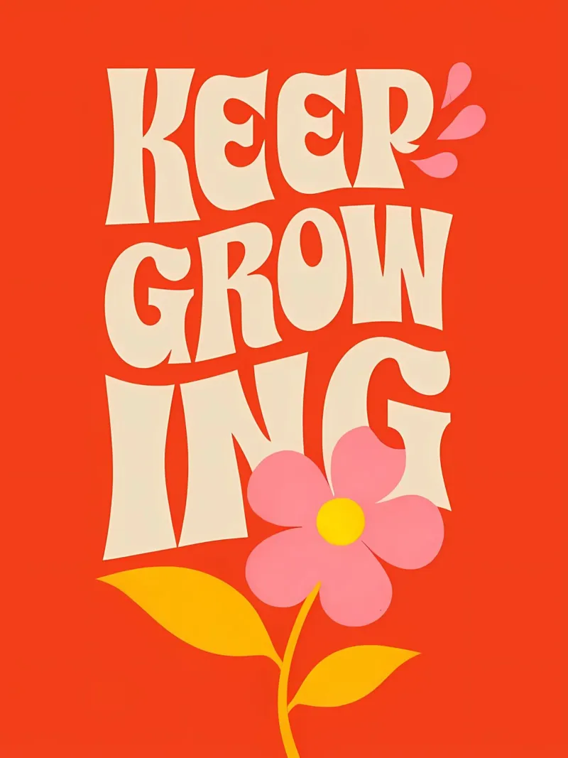 Continuare a crescere pellicola backlit da inspirational quote