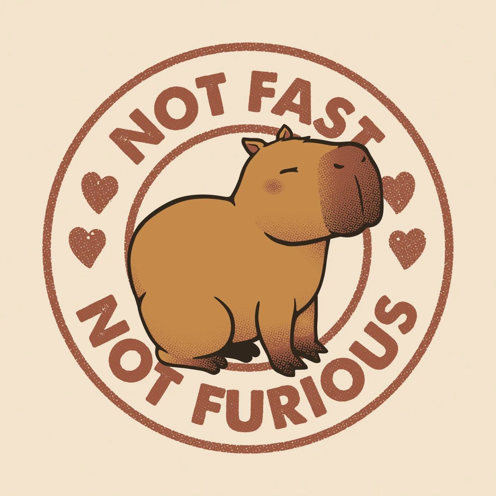 Not Fast Not Furious Capybara metacrilato de Tobe Fonseca