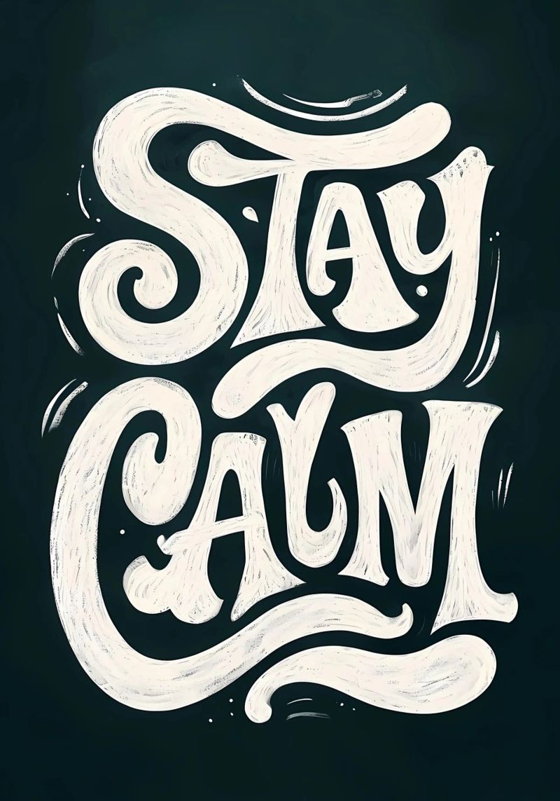 Stay Calm poster by inspirational quote