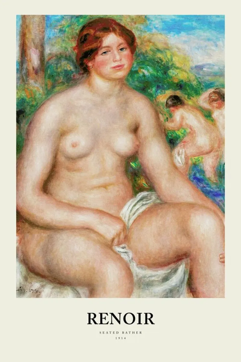 Renoir - Seated Bather alluminio dibond da Vintage by JUNIQE
