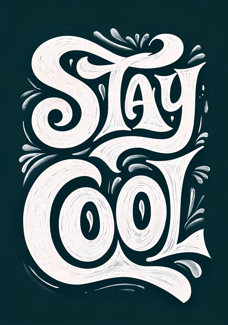 Tipografia Stay Cool pellicola backlit da inspirational quote
