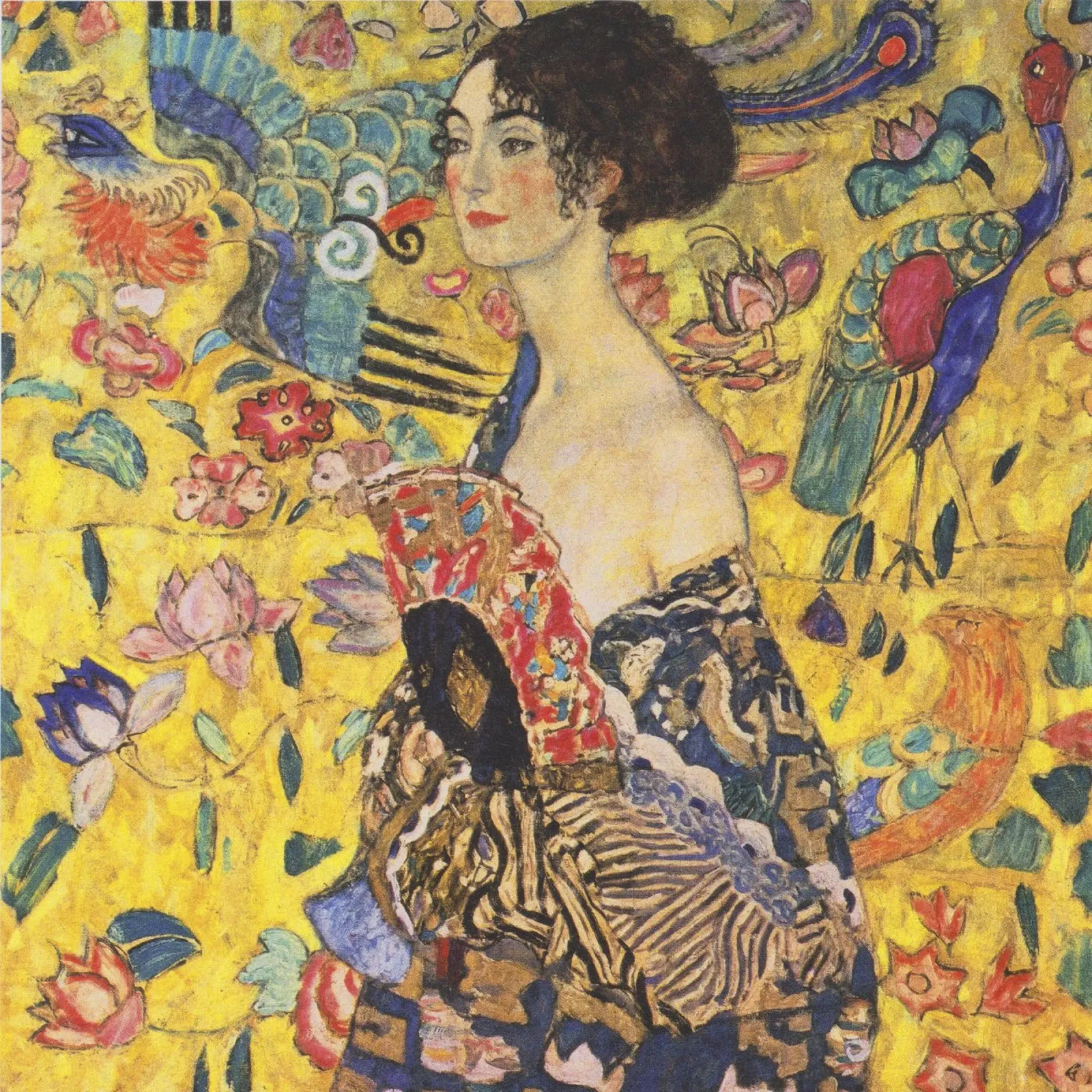 Gustav Klimt Signora con ventaglio pellicola backlit da 50 masterpieces