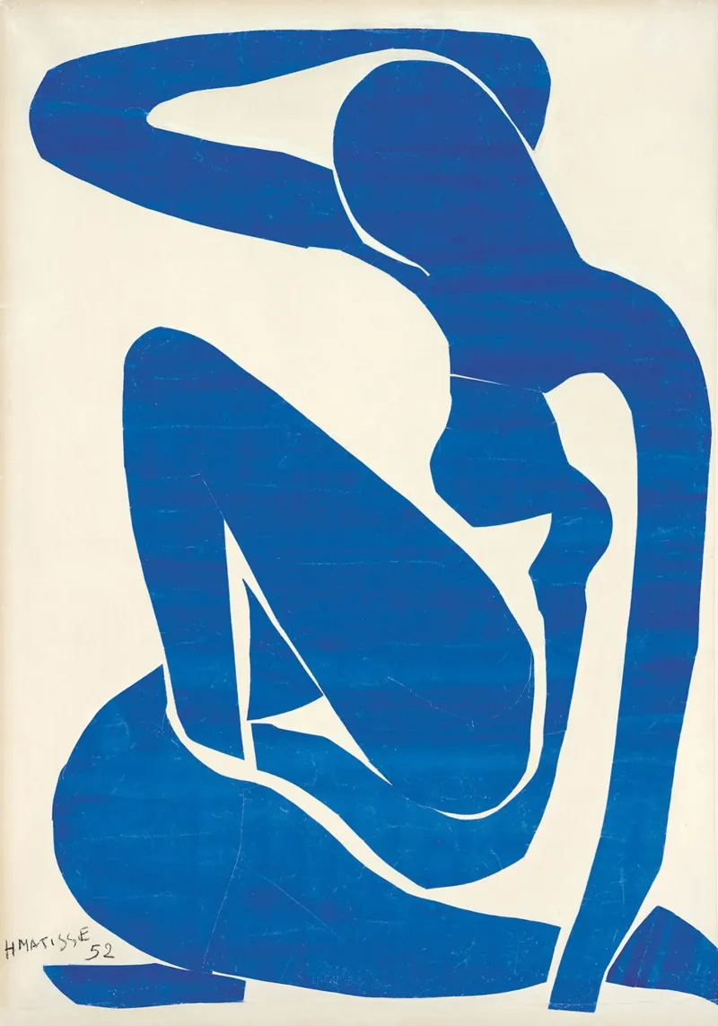 Henri Matisse donna blu -dipinto originale- poster con telaio in plastica da 50 masterpieces
