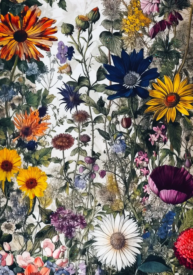 Arte dei fiori selvatici carta hahnemühle da Justyna Jaszke JBJart