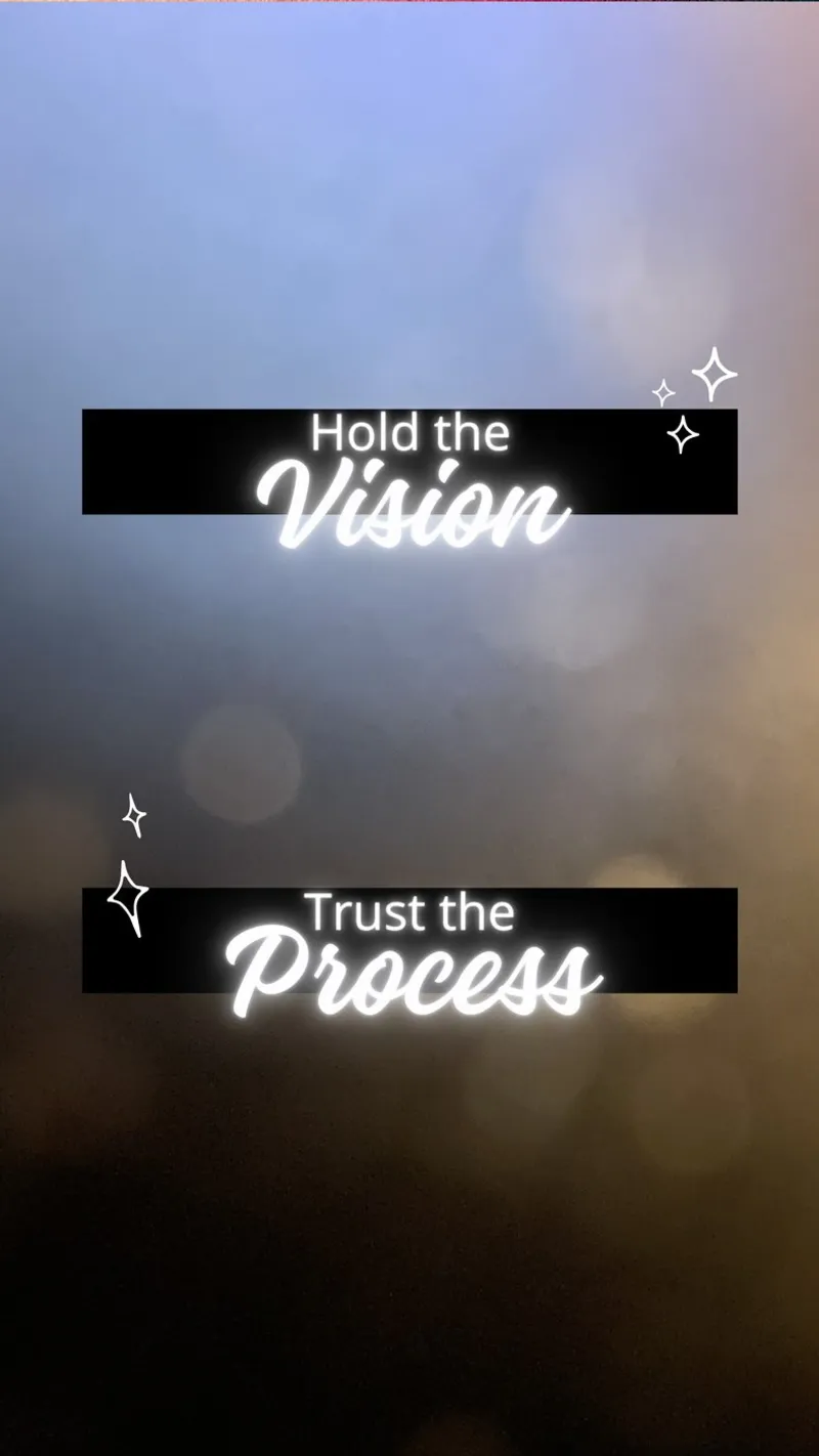 Hold the Vision, Trust the process carta hahnemühle da girlpower