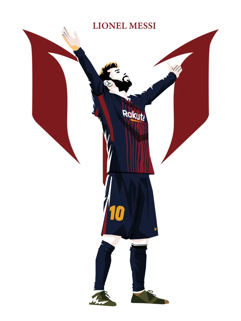 messi barcelona pellicola backlit da WPAP MALANG