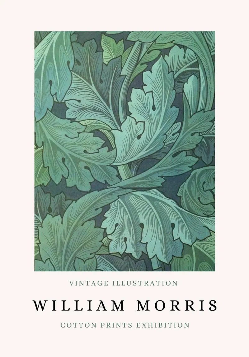 Affiche William Morris Arts & Crafts à motif d'acanthe poster de NorwesClub