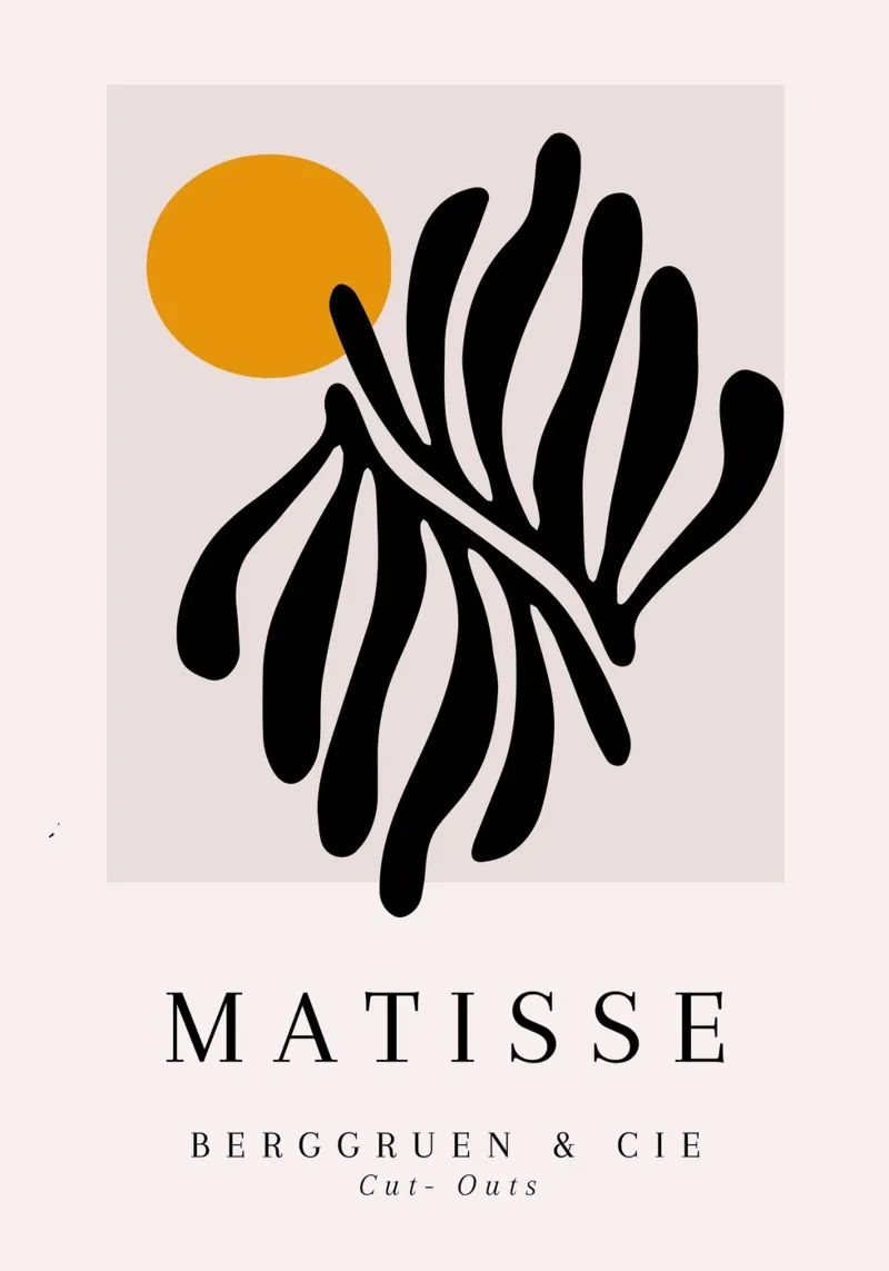 Poster Matisse Cut-Out Sole forma nera Berggruen carta hahnemühle da NorwesClub