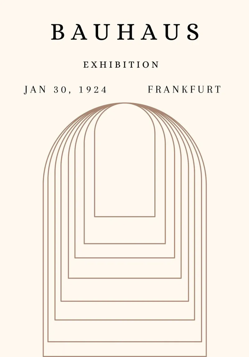 Poster Bauhaus 1924 Archi geometrici di tunnel pellicola backlit da NorwesClub