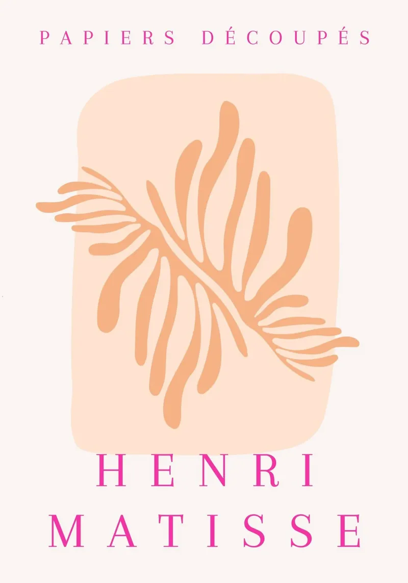 Henri Matisse astratto organico ritagliato Papiers Découpés poster da NorwesClub