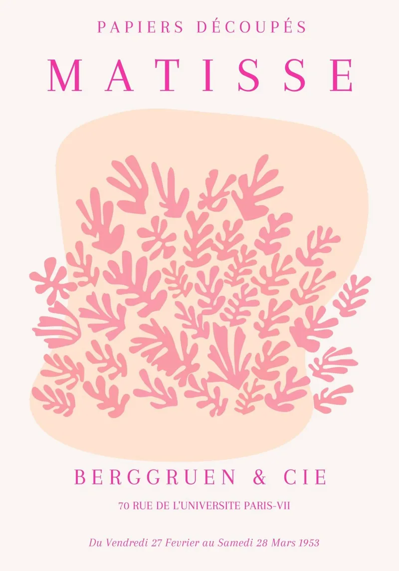 Matisse 1953 Recorte Formas Abstractas Póster París poster de NorwesClub