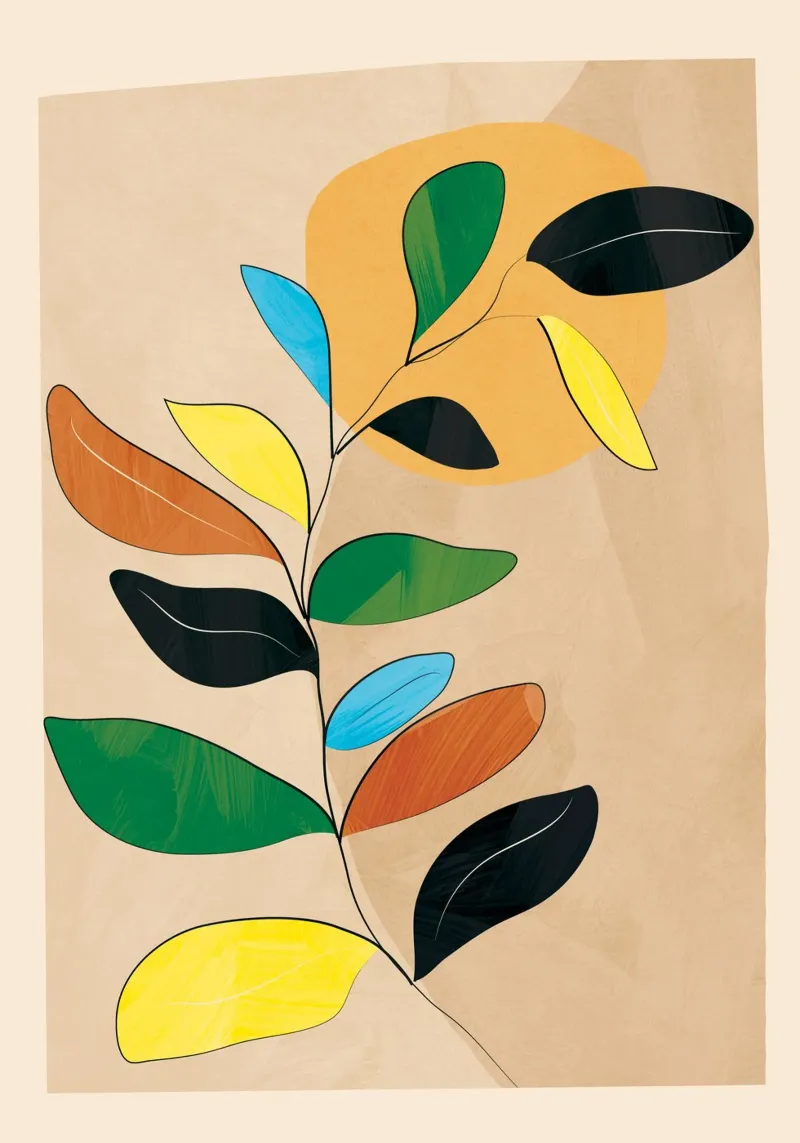 Minimal Abstract Art Plant pellicola backlit da Nadjaa