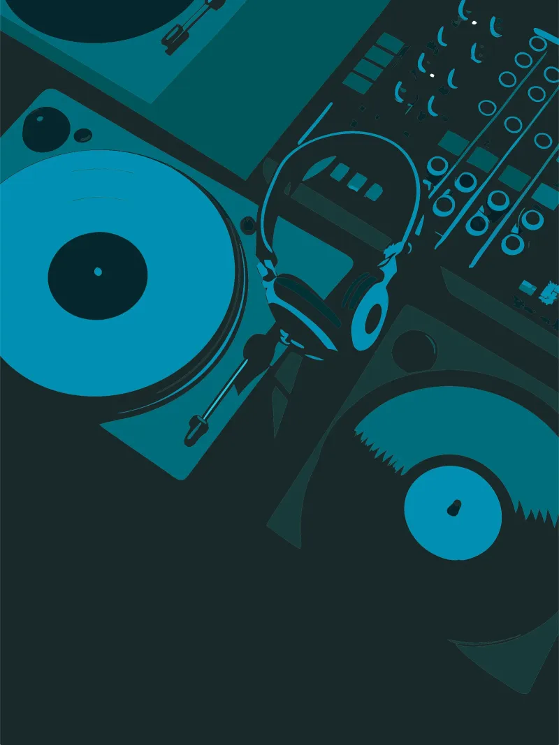 Dj Turntables alu-dibond by MUSIC EDITION