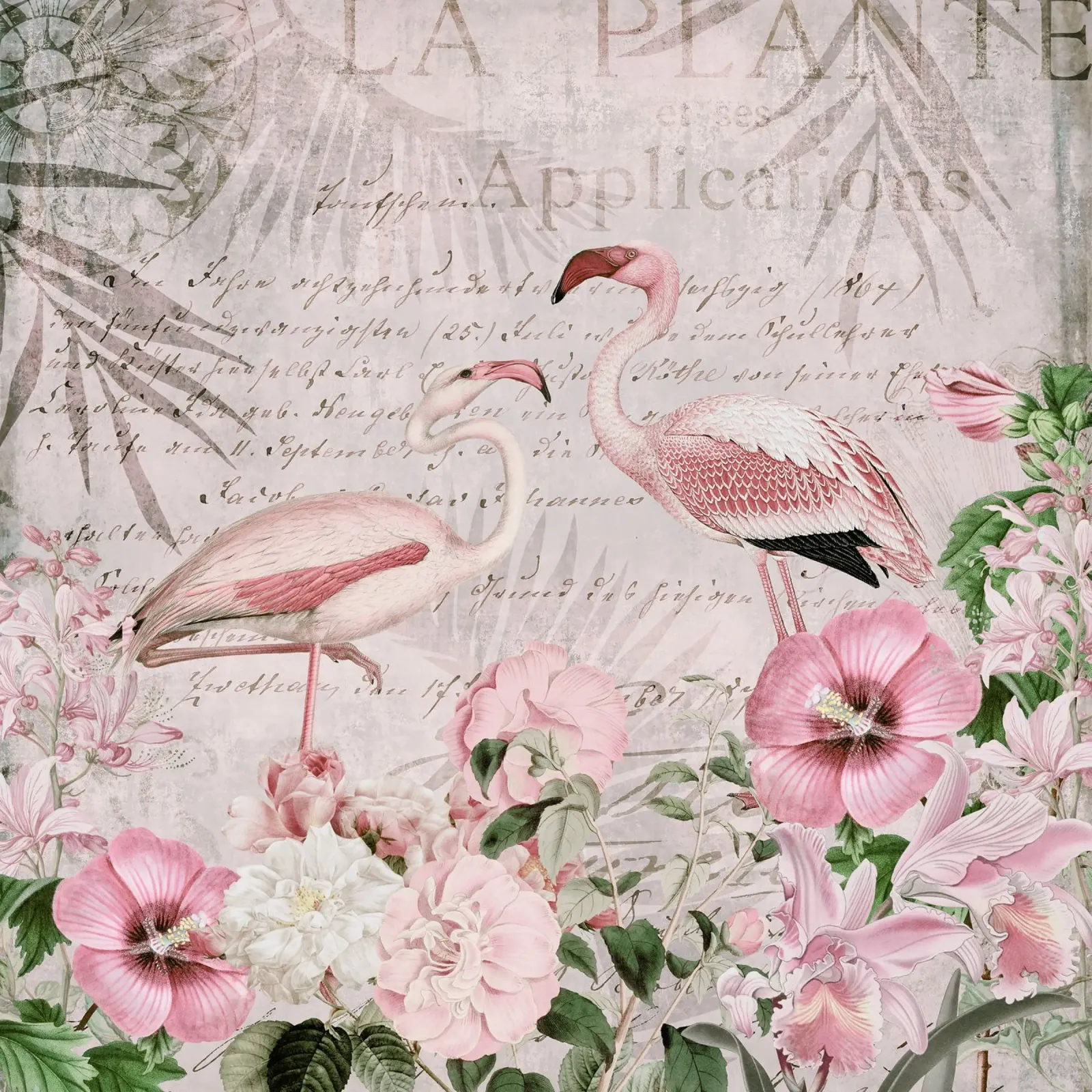 Vintage Flamingo Paradise poster da Andrea Haase Vintage World