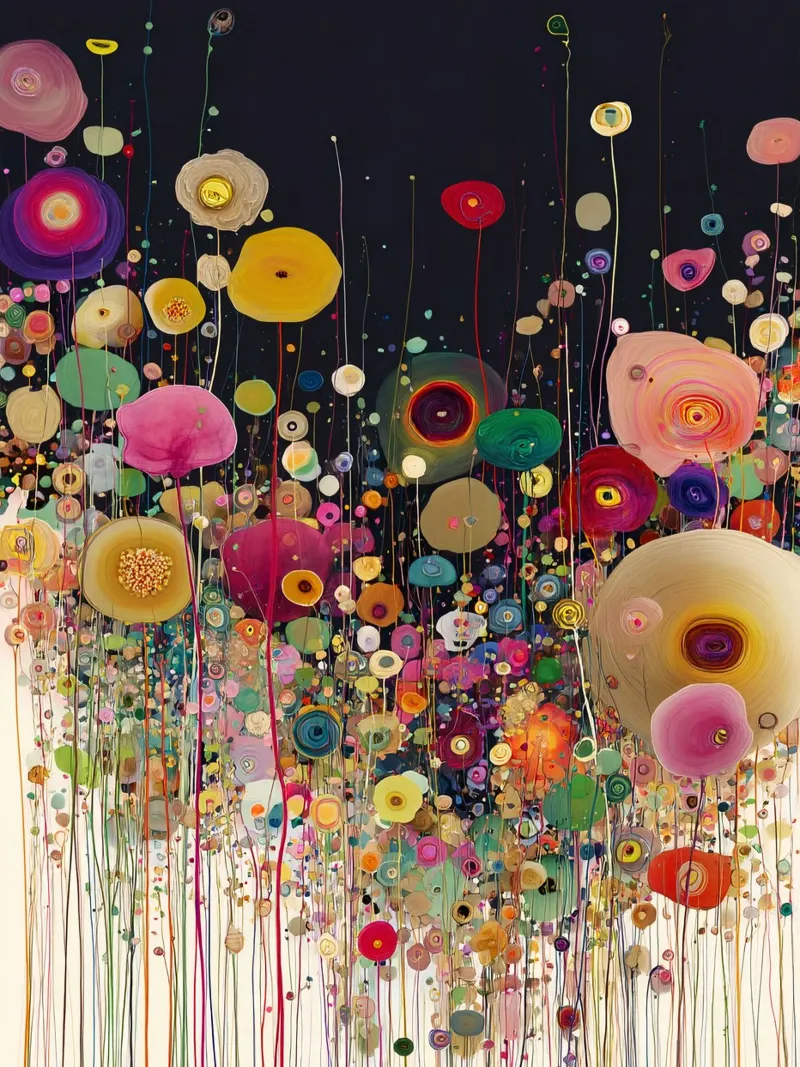 Flowers Abstract A, style Gustav Klimt pellicola backlit da Mateo