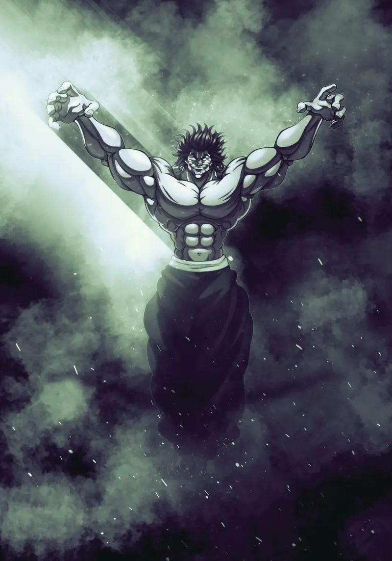yujiro hanma pellicola backlit da FreeArtStudio