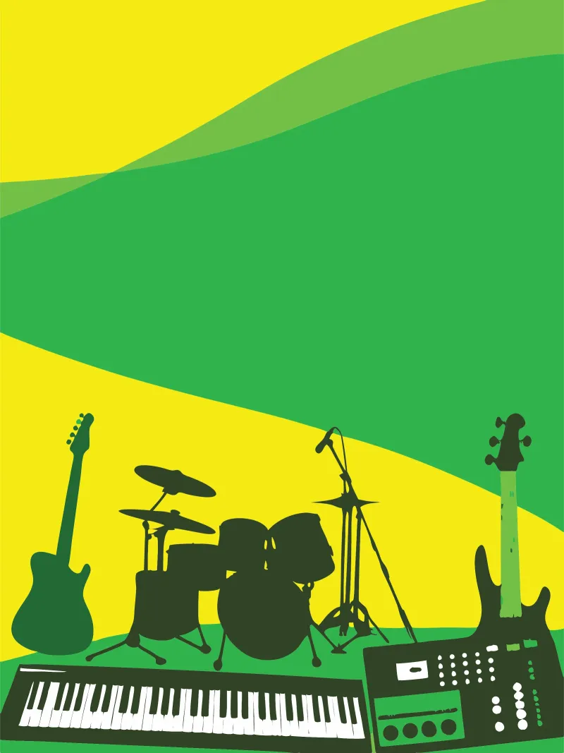 Modern Musical Instruments canvas with Floater frame by MUSIC EDITION