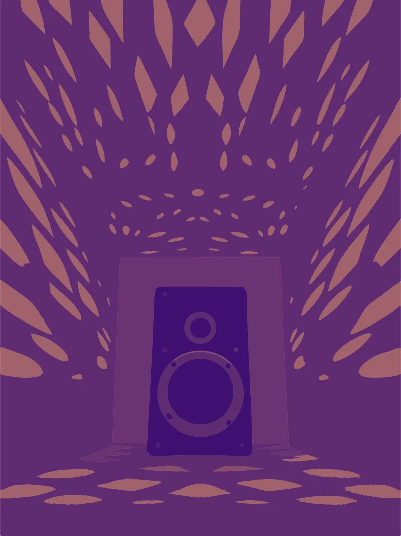 Speaker Music canvas with Floater frame by MUSIC EDITION