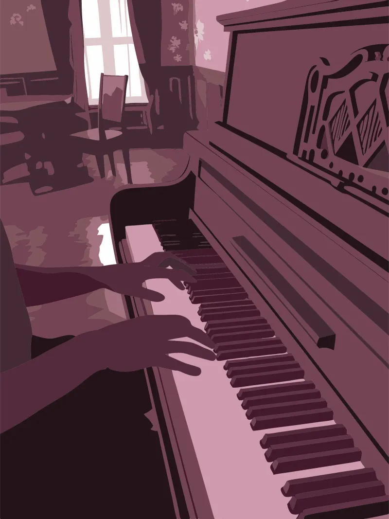 Suonare il pianoforte alluminio dibond da MUSIC EDITION