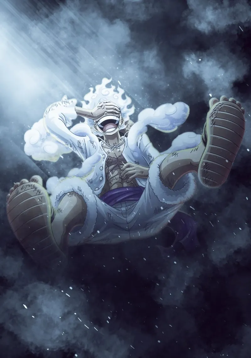 gear 5 luffy pellicola backlit da FreeArtStudio
