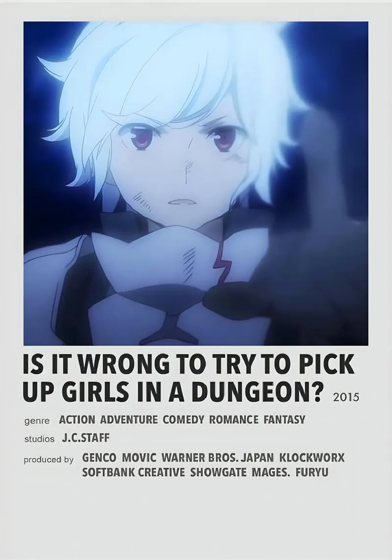 IS IT WRONG TO TRY TO PICK UP GIRLS IN A DUNGEON?  2015 poster da Totoya