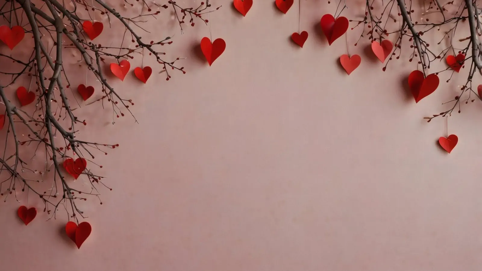 Romantic decorations with red hearts for an unforgettable poster by DesignDoodle