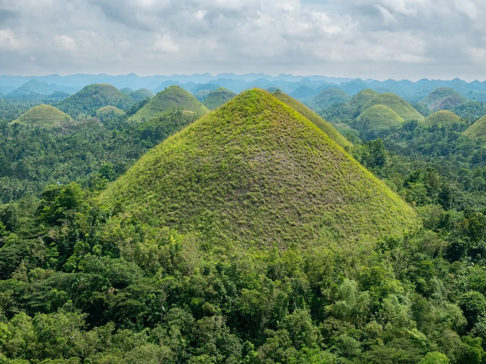 Colline di cioccolato Bohol Visayas centrale, Filippine Asia poster con telaio in alluminio da anderm