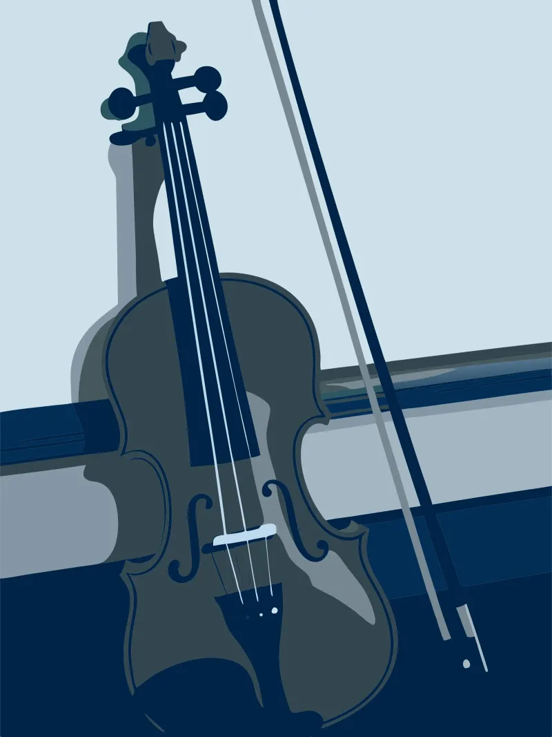Violino poster con telaio in plastica da MUSIC EDITION