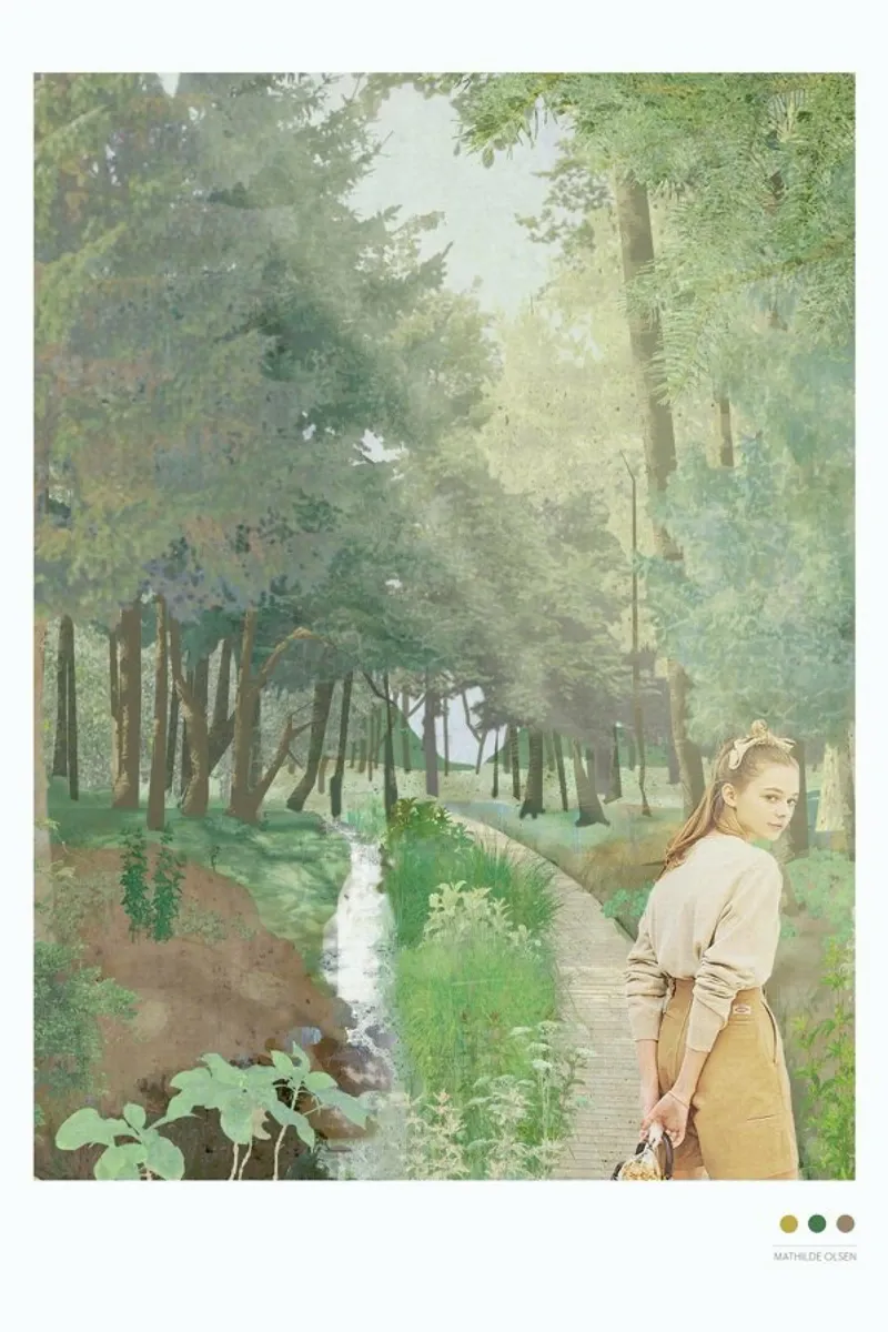 Harz poster con telaio in legno da Mathilde Olsen