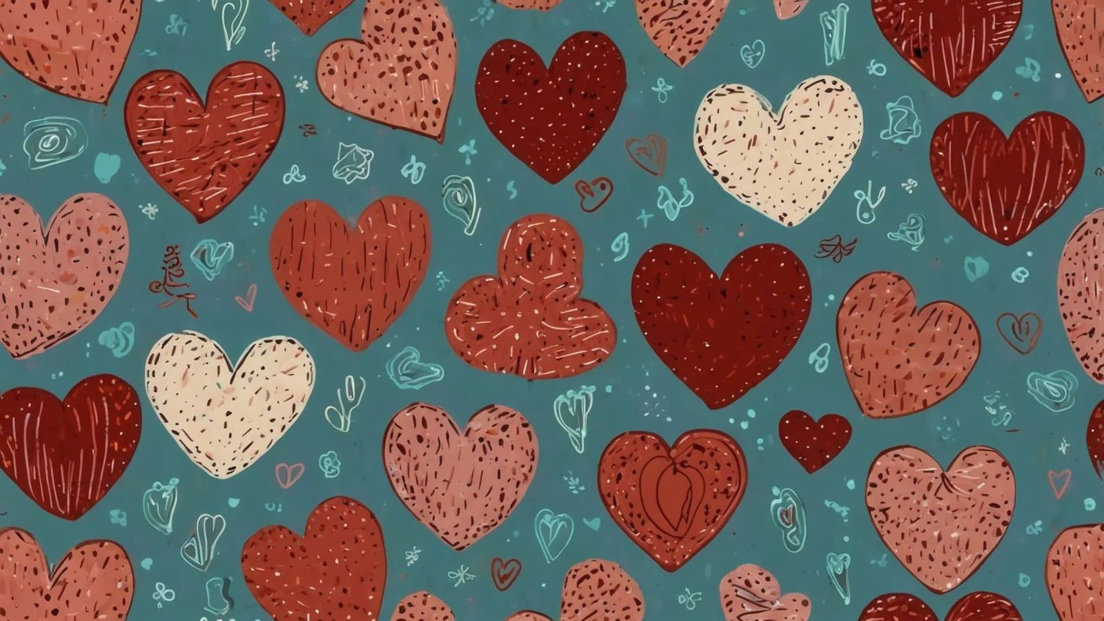 motifs de cœurs pour la Saint-Valentin et les fêtes romantiques poster de DesignDoodle