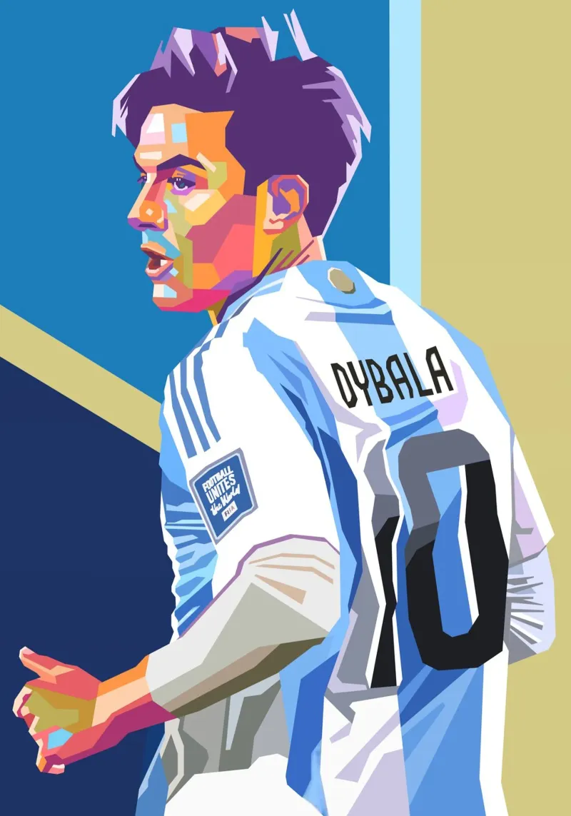 Paulo Dybala Joueur de football argentin poster de Hantamrata