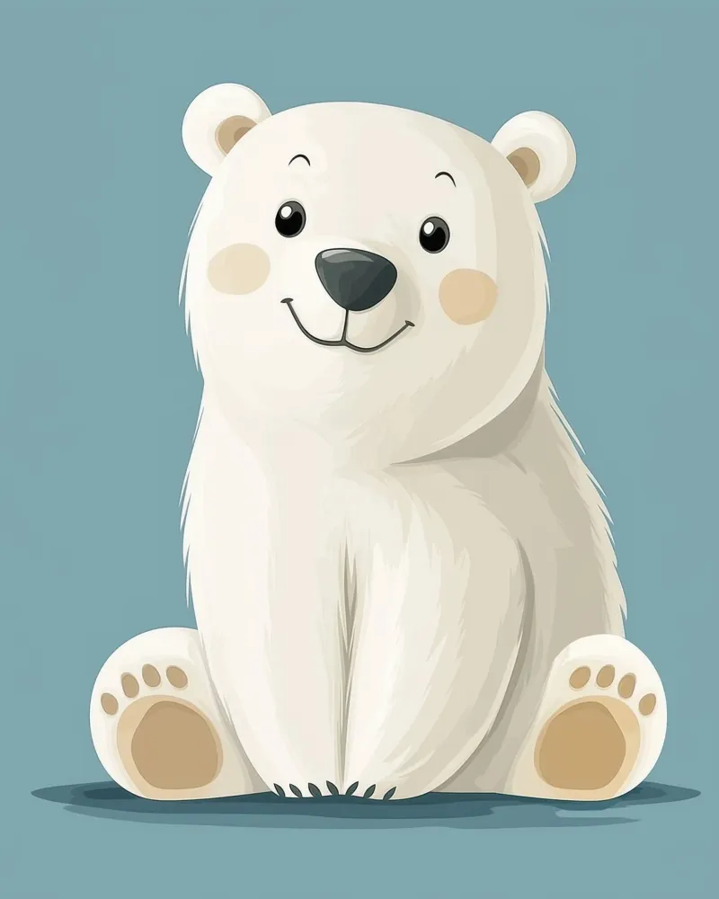Orso polare stravagante alluminio dibond da Happy Littles